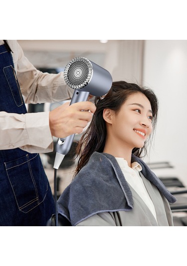 Skycity Ev Ve Salonda Kullanım İçin Mor 220v Avrupa Standartlı 1600w Lüx Fön Makinesi - Mavi Işık İyon Teknolojisi İle Saç Koruma, 3 Derece Isı Ayarı Ve Konsantratör Ağızlıklı