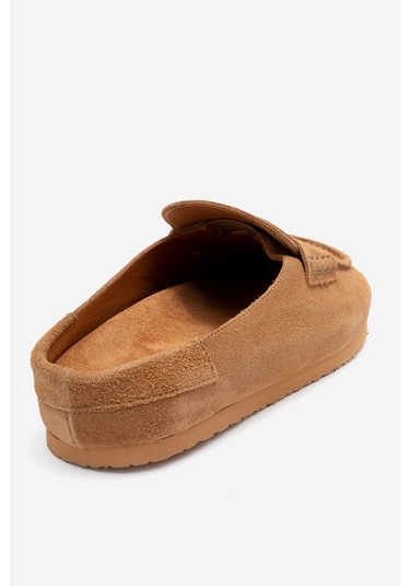 Prıva Toprak Süet Hakiki Deri Kadın Terlik Toprak