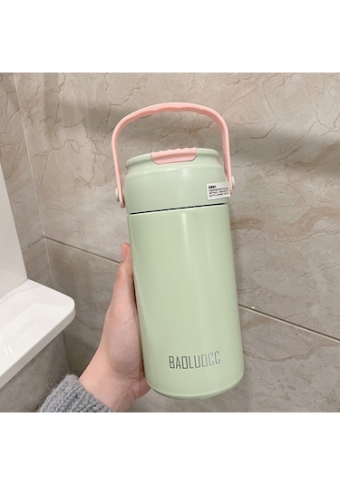 316 Paslanmaz Çelik Yalıtımlı Pipetli Su Bardağı Ojvl1h Yeşil