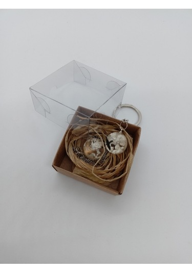 BULUTLARIN ARASINDA KUŞ TEMALI KOLYE ve ANAHTARLIK SETİ1002