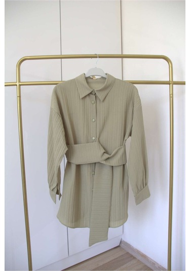 Bağlamalı Gömlek Yeşil