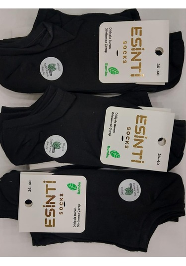 Esinti Kadın Bambu Snecker Çorap 6 Adet 001