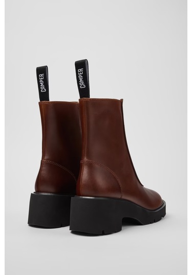 Camper Milah Deri Orta Boy Kadın Bot K400776-007 Kahverengi