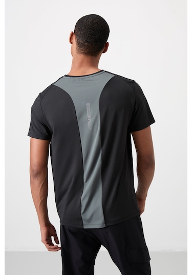 Tommy Life Siyah Polyester Dokulu İnce Esnek Standart Fit Erkek Performans T-shirt - 88387 001