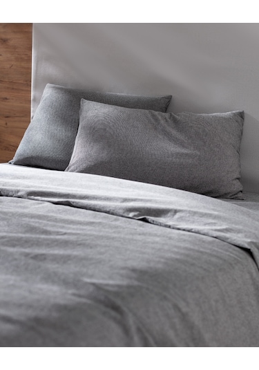 Madame Coco Nuage Tek Kişilik %100 Pamuk İpliği Boyalı Nevresim Takımı - Antrasit Gri