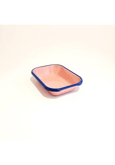Emaye Meze Tabağı G. Kurusu Kobalt 17 X 12 Cm Pembe