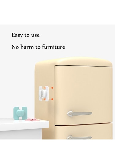 Sones 5 Adet Bebek Buzdolabı Su Sebili Güvenlik Kilidi Bebek Güvenlik Ürünleri Mavi