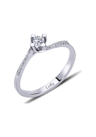 Lova Toplam 0,24 Karat Pırlanta Tektaş Yüzük - 1070052