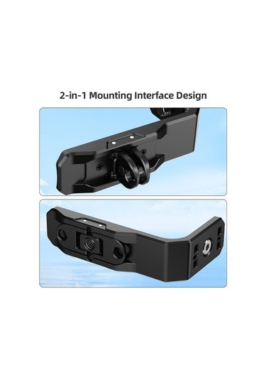 Besthome1 Insta360 X4/x3 Uyumlu Alüminyum Metal Yatay 1/4 Vida Tutucu Siyah Siyah