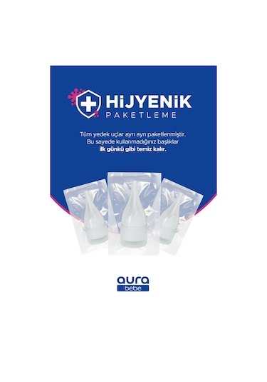 Bebek Burun Aspiratörü Ve 10 Adet Yedek Uç - Burun Temizleme Aspiratör Seti