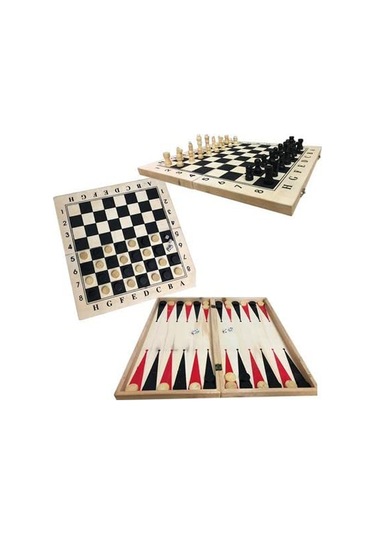 3in1 Game Set Tavla&Dama&Satranç Oyun Seti
