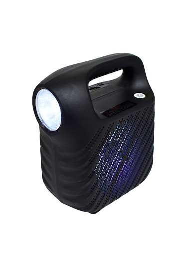 Işıklı 4" Taşınabilir Bluetooth Hoparlör El Fenerli FM Radyo