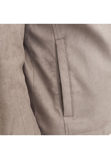 Jack&jones Dylan Clean Erkek Kahverengi Bisiklet Yaka Ceket Kahverengi