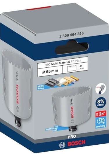 X Pro Multi Material Power Plus Delik Testeresi Yumuşak Ahşap Alçıpan Duvar Için Ø 65 Mm Profesyonel Aksesuar Matk