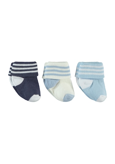 Civil Baby Erkek Bebek 3'lü Çorap Set 0-6 Ay Lacivert