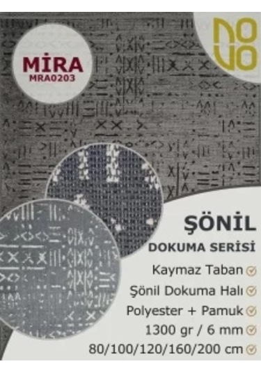 Turkua Home Mira Şönil Halı Mra0203 Antrasit
