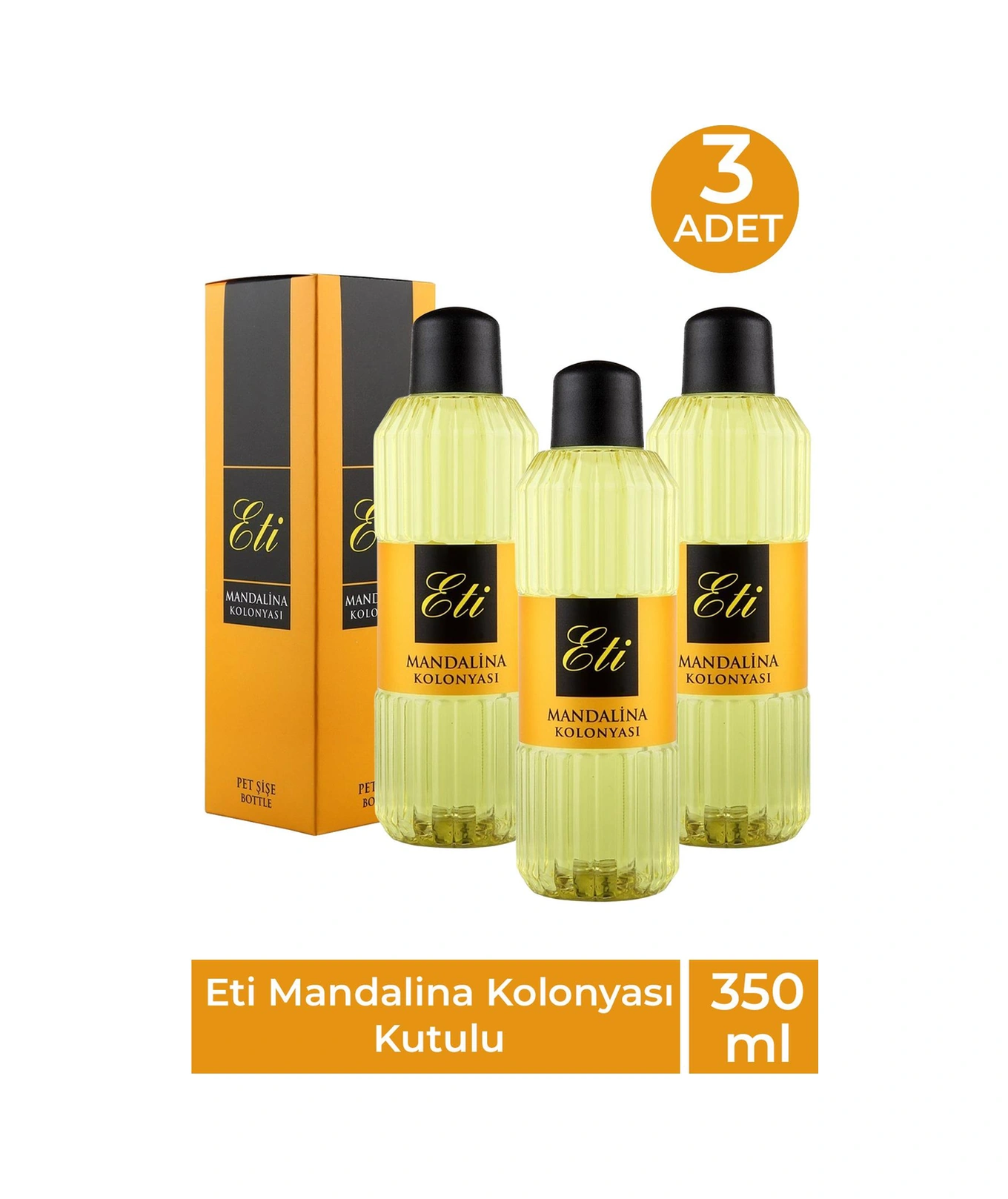 Eti Mandalina Kolonyası 350 Ml 3 Adet
