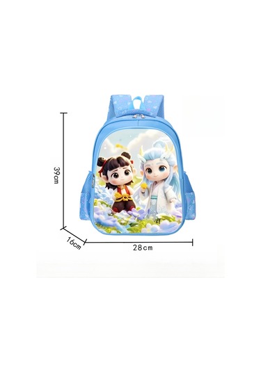 Zilinn Nezha + Ao Bing Yeni Model İlkokul Çantası 1-3. Sınıf Çocuklar İçin Çizgi Film Karakterli Sırt Çantası, Sırt Çantası, Okul Çantası, Çocuk Çantası Desenli