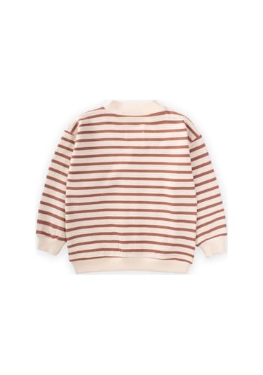 Cigit Çizgili Hırka 2-10 Yaş Kahverengi Kahve