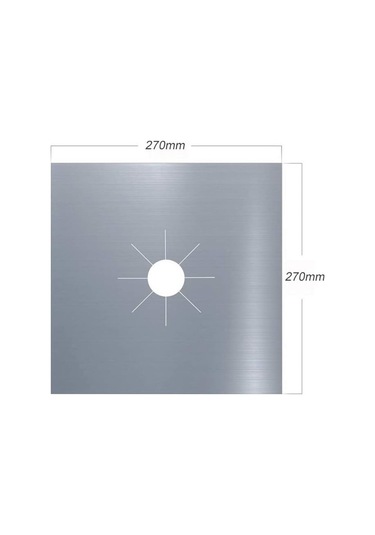 River World 4 Adet Ocaklar İçin Koruyucu Ped Alüminyum Renkli