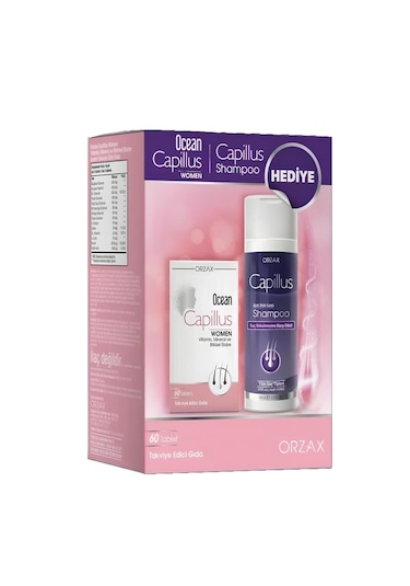 Ocean Capillus Saç Dökülmesine Karşı Şampuan 200 ML + Capillus Women 60 Tablet