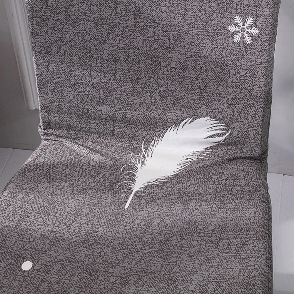 Qingmipy Beyaz Güneş Tozu Desenli Poliester Midi Koltuk Kılıfı - Yumuşak Süt İpek Fırçalı - 38-45cm Genişlik - 45-55cm Arka Yükseklik Gri