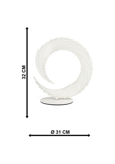 Begüsa Bakü Metal Aksesuar Biblo 31 Cm Beyaz