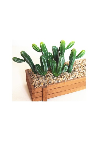 Sones 2 Adet Yapay Mini Kaktüs Bahçe Peyzaj Ev Ofis Dekorasyonu, Stil: İki Peri Sütunu