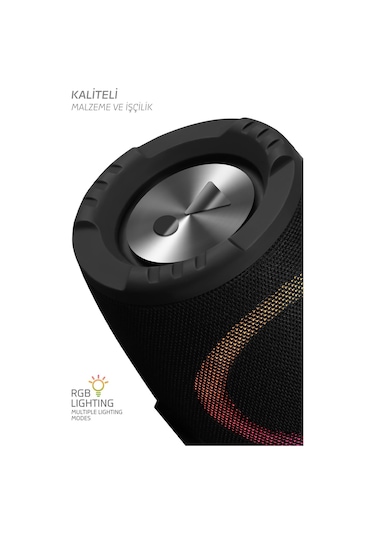 Powerway Boombox 30W Çift Bass Led Işıklı Bluetooth Hoparlör & Ses Bombası
