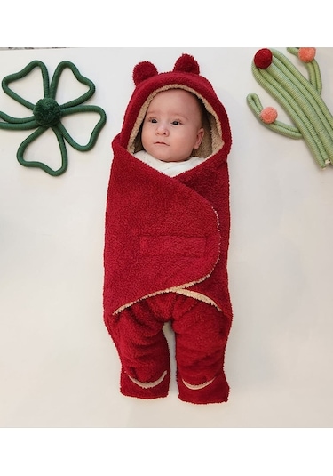 Rokeff Wellsoft Dış Kundak 0-6 Ay Bordo-krem Bordo - Krem