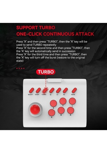 Taşınabilir Wireless Kablosuz Ps4 Ps3 Android Pc Uyumlu Turbo Retro Nostaljik Gamepad