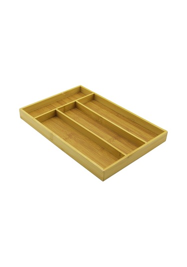 4 Bölmeli Ahşap Bambu Kaşıklık 22.5 X 33.5cm Diğer