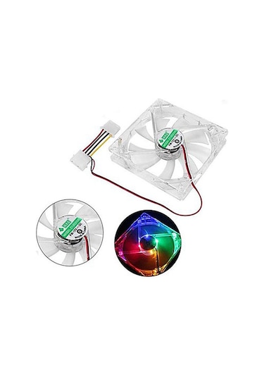 8 Cm Kasa Fanı 4 Renk Sessiz Işıklı Vidalı