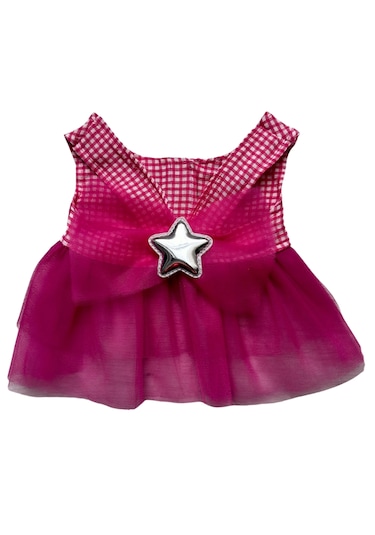 Gobo Kareli Yıldızlı Tüllü Kedi Köpek Kıyafeti Elbisesi