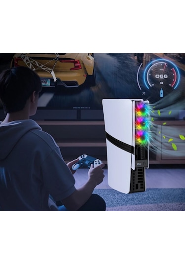Ps5 Slim Ve Pro Uyumlu Rgb Li Soğutucu Fan Jys-p5228