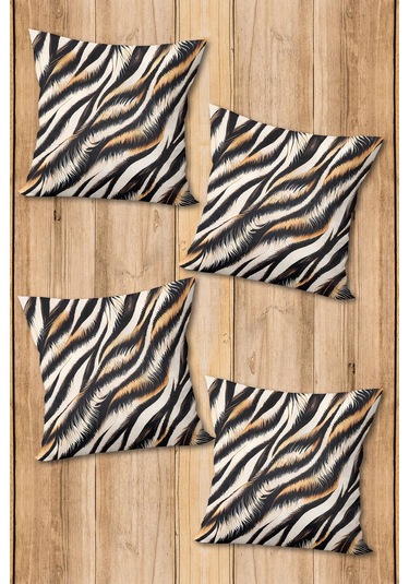 Dijital Baskılı Yumuşak Dokulu 4 Lü Kırlent Kılıfı Takımı 43x43 Cm Krl0037 Renkli