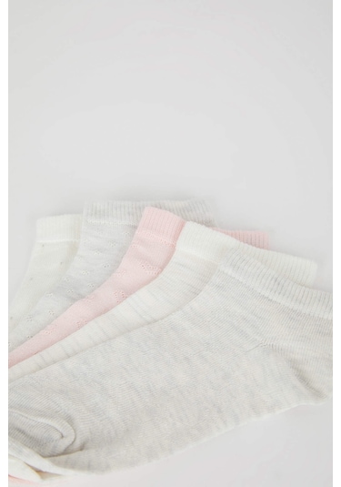 DeFacto Kız Çocuk 5'li Pamuklu Patik Çorap Y1937A6NSKR1