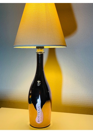 Bottega Şık Tasarımlı Abajur Krem