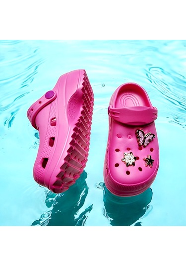 Çocuk Günlük Taş Sticker Detaylı Eva Deniz,plaj,sahil Terliği Fuşya