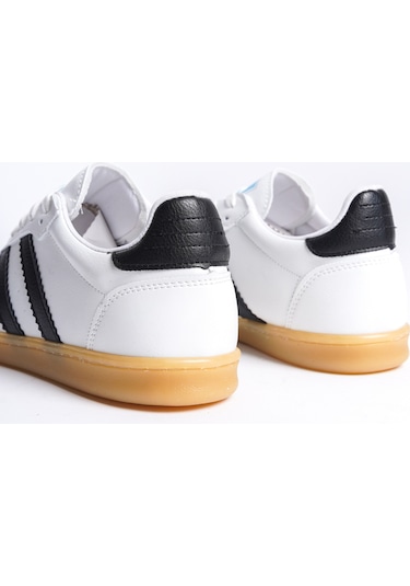 Garantili D30004 Günlük Ortopedik Kadın Sneaker Spor Ayakkabı Beyaz-siyah