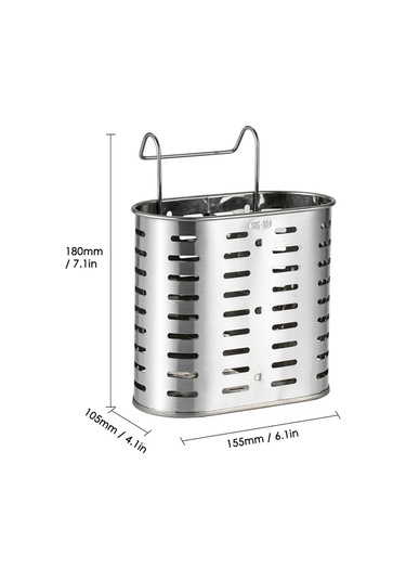 Mufunye 304 Paslanmaz Çelik Mutfak Gereçleri Depolama Rafı - Çubuk, Bıçak, Kaşık Kurutma Ve Organize Etme Aleti S-0081 Diğer