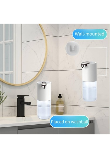 Anjiexun 400ml Temassız Sabunluk Elektrikli El Sabunu Dağıtıcı Jel Beyaz