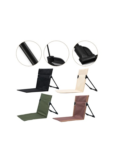 Tembel Uzanmış Sandalye Taşıma Çantası Arkalığı Yastık Sandalye Oxford Kumaş Coffee Kahve Kahverengi