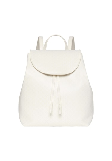 Calvin Klein Emblem Aop Flap Sırt Çantası-14818 Krem