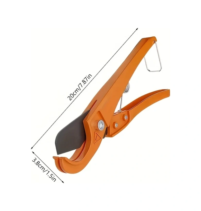 Gateesat Turuncu Pvc Boru Kesici - Pex Ve Plastik Borular İçin Pratik Ayarlanabilir Mekanizma Turuncu