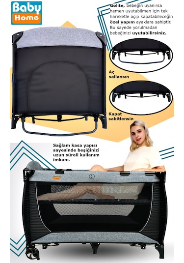 Baby Home 946 Travel Sistem Bebek Arabası + 560 Oyun Parkı Park Yatak
