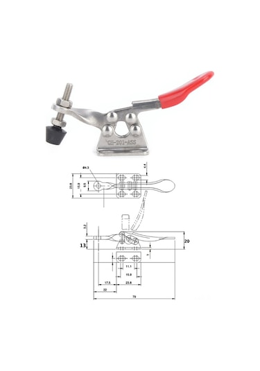 Padalink Gh-201-ass 2 Adet 304 Paslanmaz Çelik Manuel Welding Klembi, 27kg Tutma Gücü, 1.5mm Plaka Kalınlığı, Dayanıklı Ve Kolay Kurulum