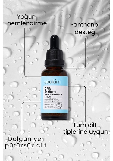 8 Çeşit Hyaluronik Içeren Nemlendirici Cilt Bakım Serumu 2% 8d Multi Hyaluronics Serum 30 Ml