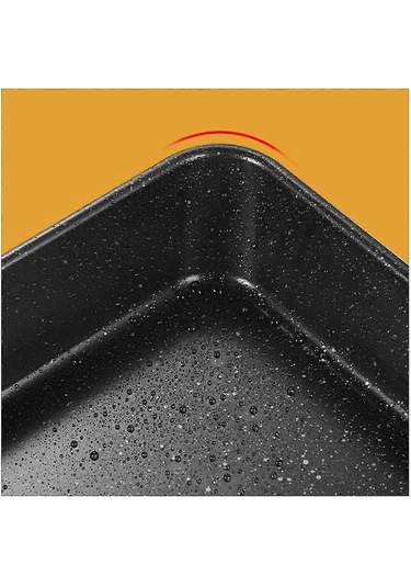 Adet Dikdörtgen Pizza Pottamagoyaki Yumurta Tavası, Maifan Taşı, Cam İçin Haşlanma Önleyici Sap 11 İnç Diğer