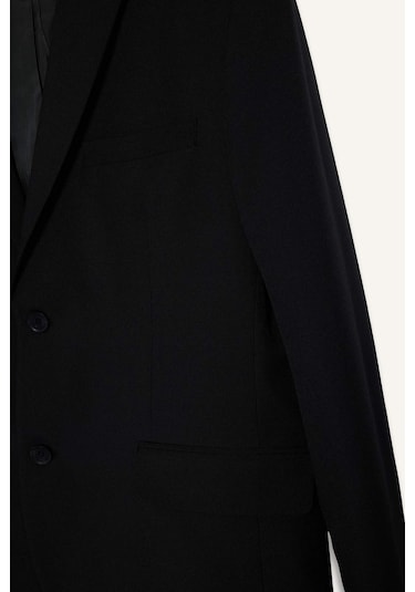 Defacto Slim Fit Dar Kesim Twill Düğmeli Blazer Ceket F7232ax25aubk27 Siyah Defacto Slim Fit Dar Kesim Twill Düğmeli Blazer Ceket F7232ax25aubk27 Siyah